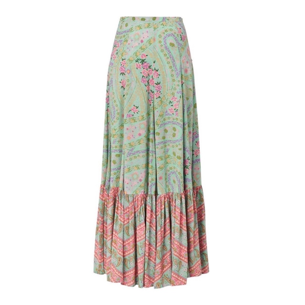 Spell City Lights Maxi Skirt in Sage - Picture 2 of 7
